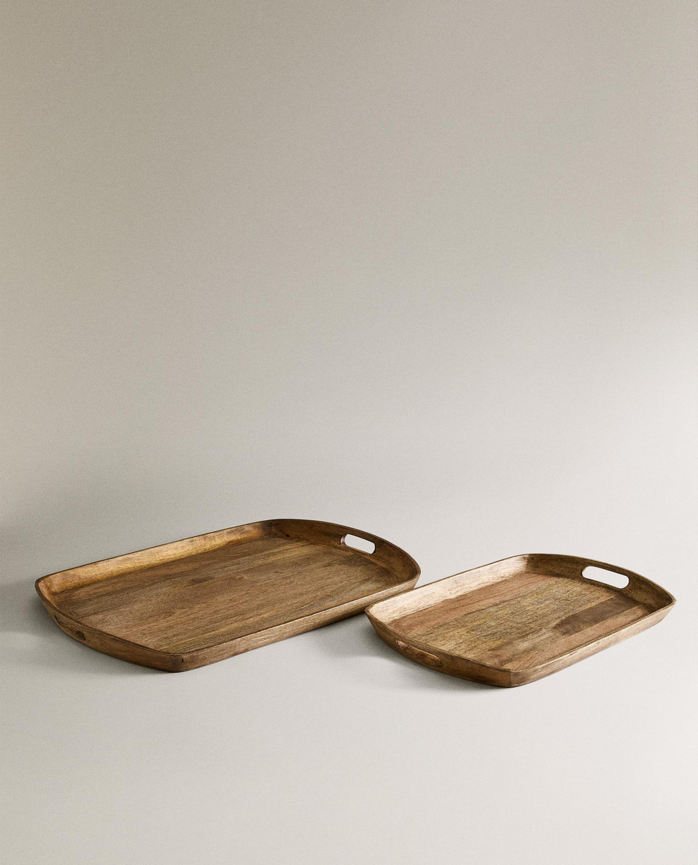 Zara Home Поднос из дерева, цвет бежевый, 43 см