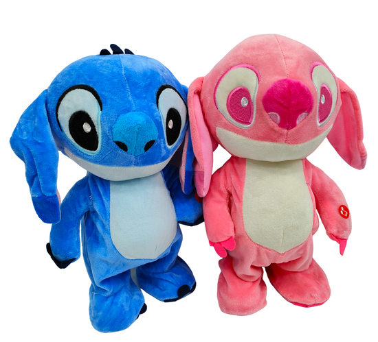 Мягкая интерактивная игрушка " Стич и Ангел " 28 см, в ассортименте
