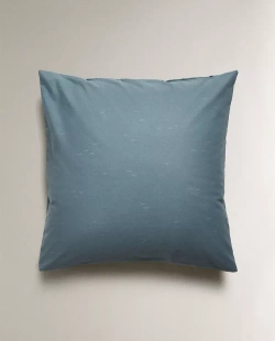 ZARA HOME НАВОЛОЧКА С ПРИНТОМ «РЫБЫ», СИНИЙ