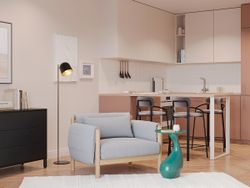 Свеча ароматическая с деревянным фитилём Vetiver & Black cypress из коллекции Edge, бежевый, 60 ч