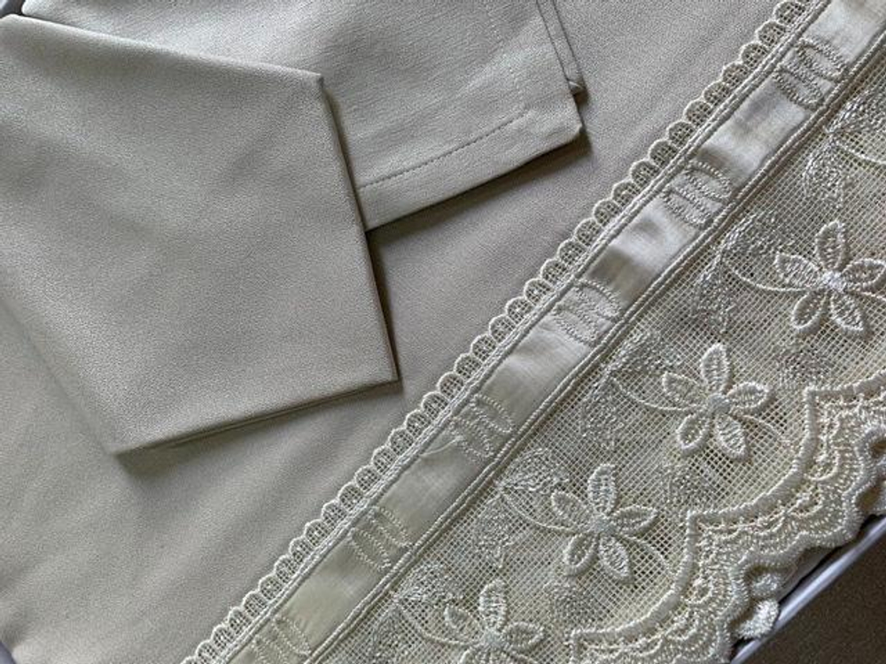 Скатерть 190х290 и 12 салфеток Gamba 1734 Panna светло-серая