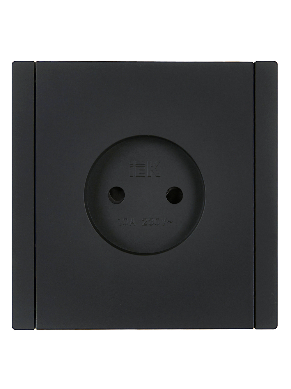 FORTE&PIANO Розетка 1-местная без заземления с защитными шторками винтовое крепление 10А FP117 черный IEK