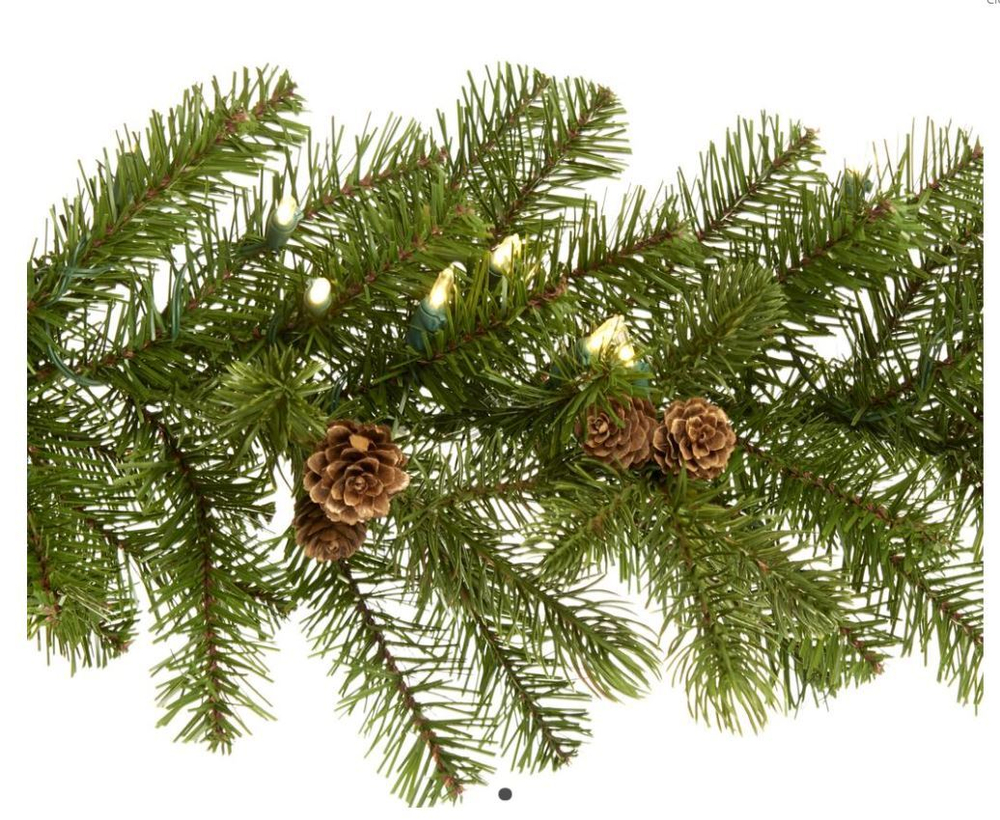 Гирлянда еловая с шишками 180 см [Арт. HE 93036]