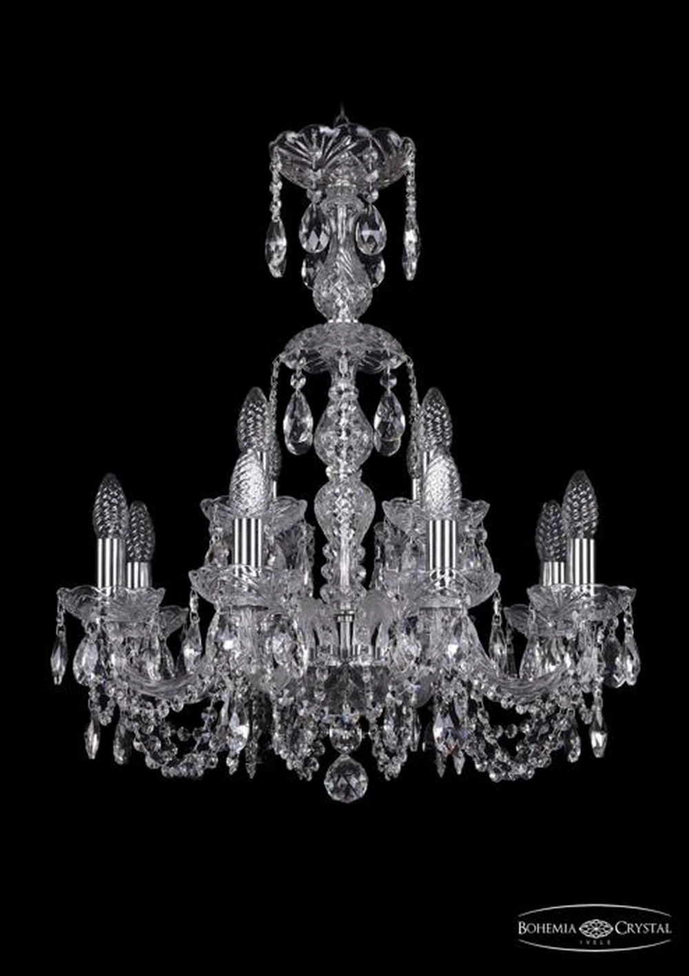 Подвесная люстра Bohemia Ivele 1402/8+4/195/XL-64 Ni