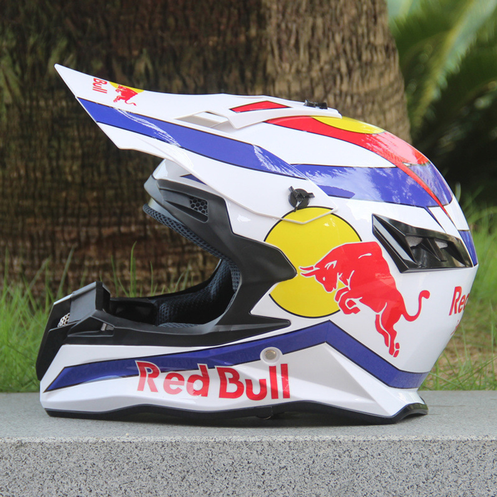 Шлем Red Bull, размер S (55-56), маска с зеркальными линзами в комлекте..