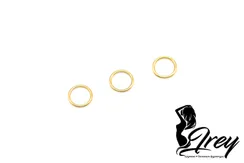 Кольцо 10 мм, металл, золото, Китай