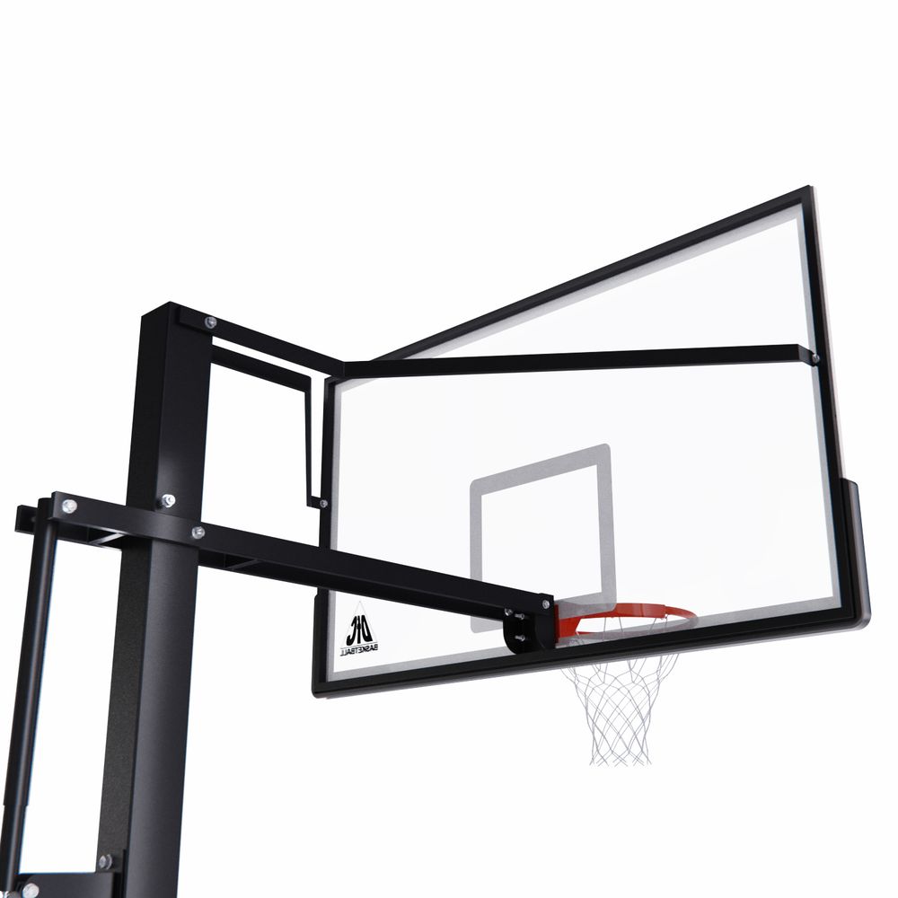 Усиленная баскетбольная стационарная стойка DFC ING 72&amp;quot; / закаленное стекло