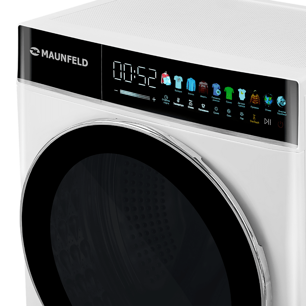 Стиральная машина MAUNFELD MFWM129WH05 9 кг. с прямым приводом, озонированием, инвертором и паром