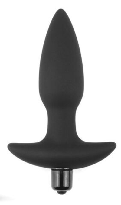 Черная анальная вибропробка Anal Indulgence Collection Fantasy Plug - 14,5 см.