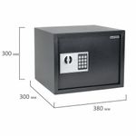 Сейф мебельный DASWERK SC-300EL (300х380х300 мм), электронный замок, графит, 291346