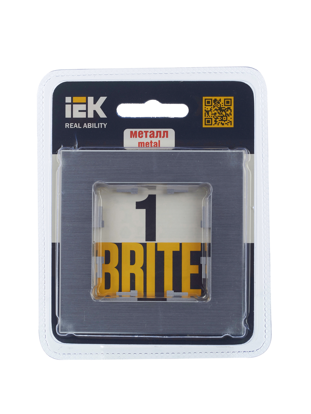 BRITE Рамка 1 -местная РУ-1-1-БрА металл алюминий IEK