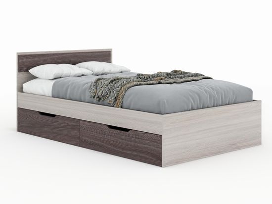 Кровать МОНАКО-2 2000-900 /2032*780*936/ шимо светлый / шимо темный