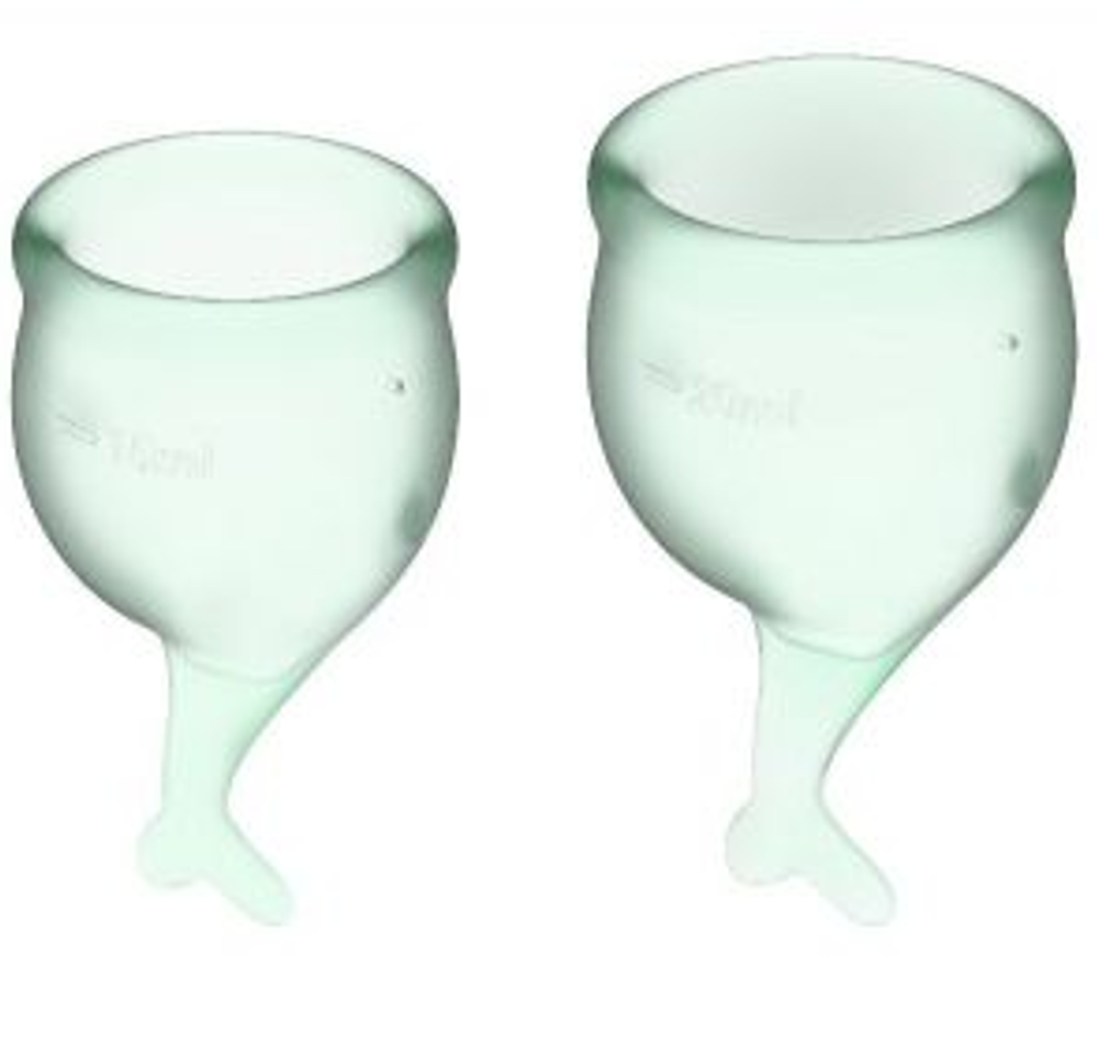 Набор менструальных чаш 2 шт Feel Secure Menstrual Cup Light Green