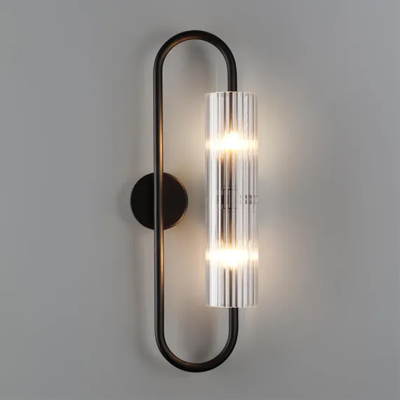 6561/2W SUSPENTIONI LN25 241 черный/прозрачный/металл/стекло Бра G9 2*20W 220V TORONTO