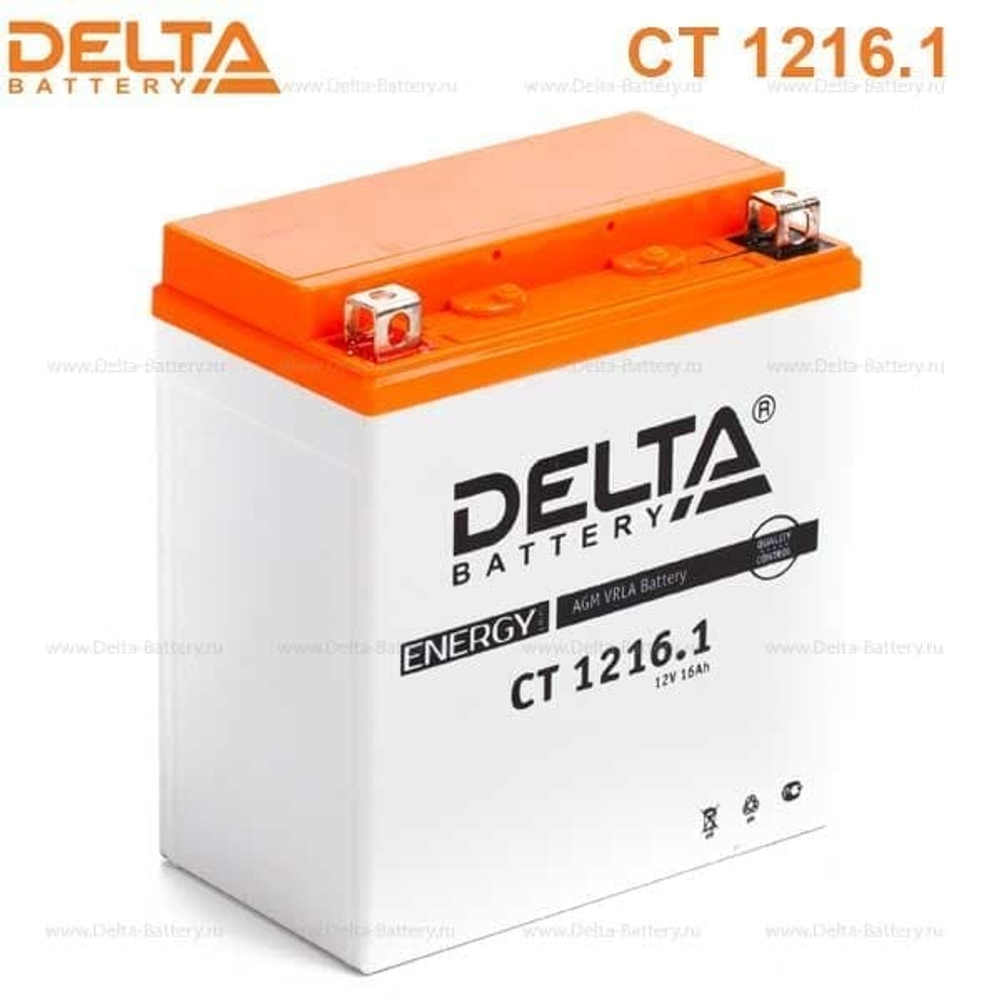 Аккумулятор Delta CT 1216.1 (12V / 16Ah) [YB16B-A, YTX16-BS]