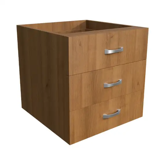 Тумба подвесная с 3-мя ящиками ТФ203, 400х542х400, орех