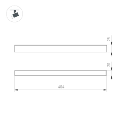Светильник MAG-FLAT-25-L400-12W Warm3000 (BK, 100 deg, 24V) (Arlight, IP20 Металл, 5 лет) 033674