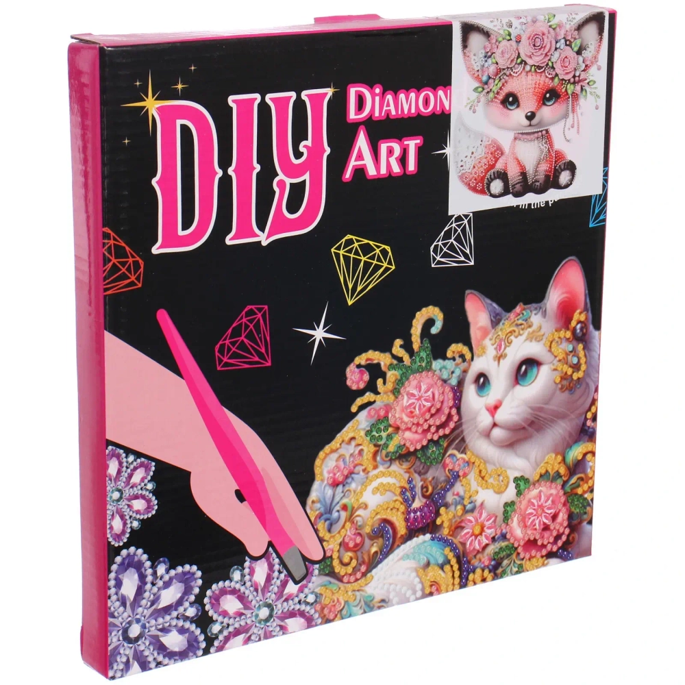 Набор для творчества на акриловой подставке «DIAMOND», лисичка, 24*24.5см, (коробка)