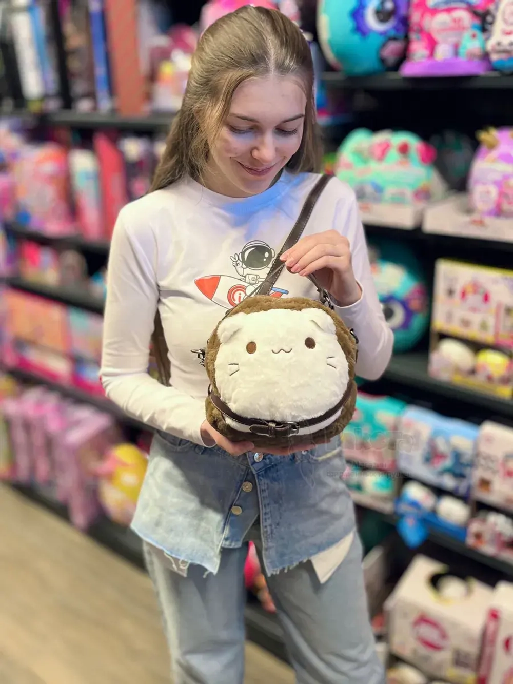 Сумка мягкая игрушка Pusheen Cat сумочка Кот Пушин
