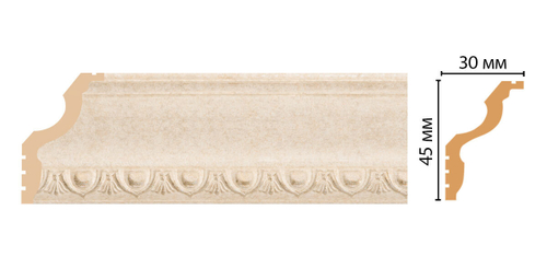 Плинтус потолочный DECOMASTER 148D-18D ДМ (45*30*2400 мм)