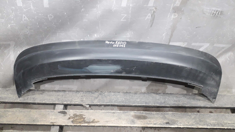 Юбка заднего бампера Skoda Rapid 1 12-17 Б/У Оригинал 5JH807521