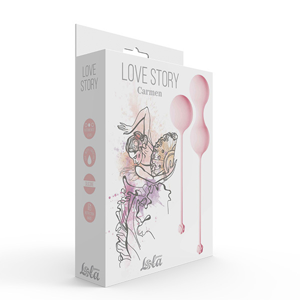 Набор вагинальных шариков 3,2см и 3,5см Lola Games Love Story Carmen Tea Rose 3011-01lola