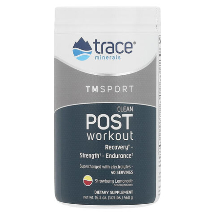 Trace, TMSPORT, очищающий продукт после тренировки, со вкусом клубничного лимонада, 460 г (1,01 фунта)