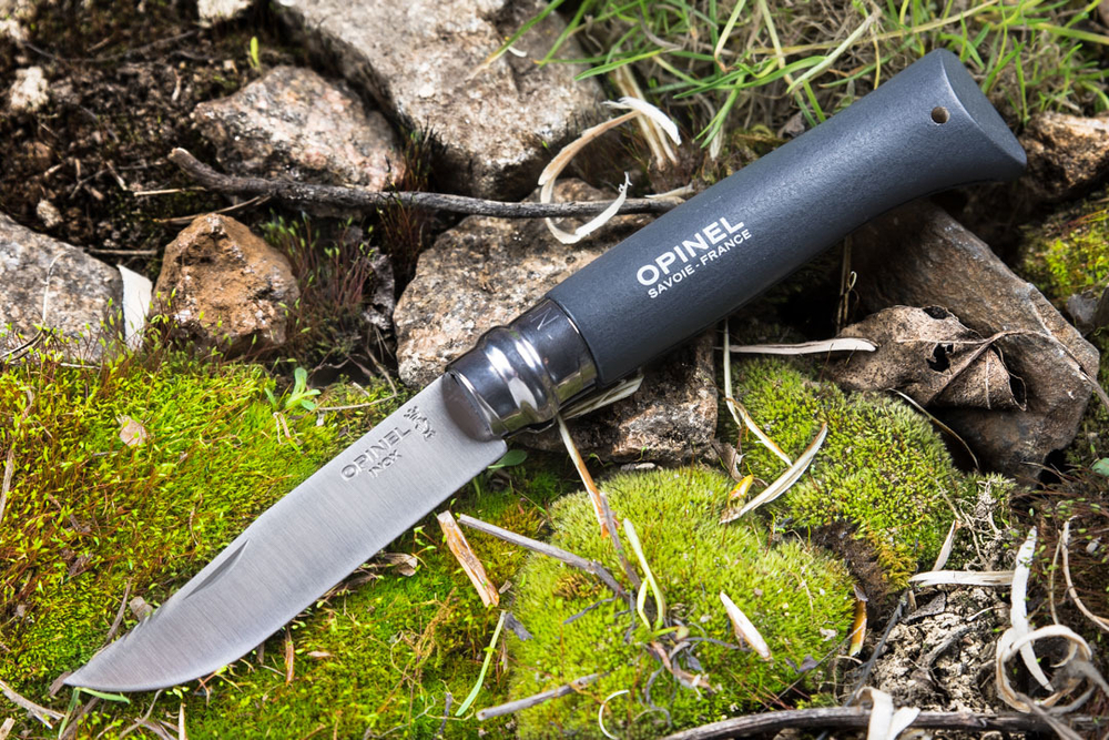 Нож Opinel №8 Trekking, нержавеющая сталь, серый