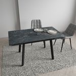 Стол стеклянный Лорд 1400х800х300 Мрамор серый