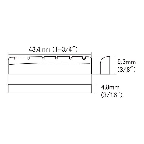 HSB-NG1 Верхний порожек для электрогитары, кость, Hosco