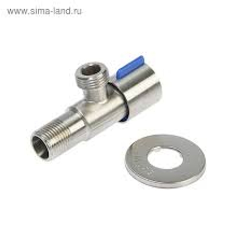 Кран угловой 1/2-1/2 LEDEME (L70507C) синий