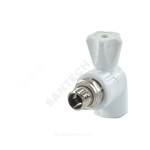 Кран шаровой PP-R белый Дн 20х1/2" НР угловой для радиатора VALFEX 10148020