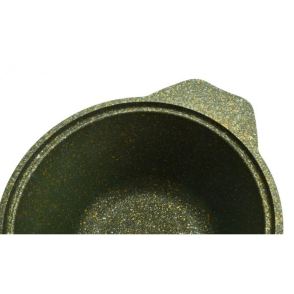 Кастрюля алюминий, антиприг, 1 л, с крыш, крышка стекло, Kukmara, Trendy style, к11tsml, малахит