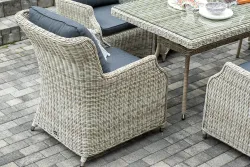 "Неаполь" обеденная группа плетеная из искусственного ротанга, цвет бежевый