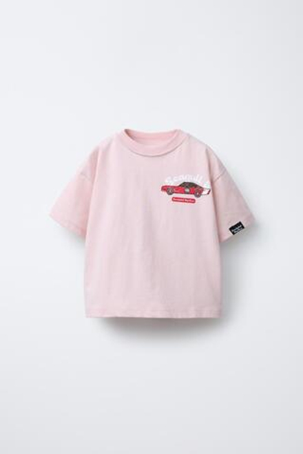 ZARA ФУТБОЛКА С ПРИНТОМ CANDYLAB ©, РОЗОВАТЫЙ