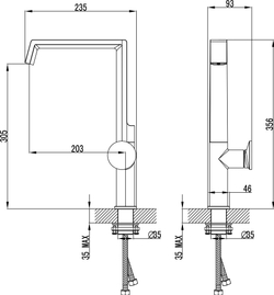 Смеситель для кухни Domaci Римини D568342CR хром