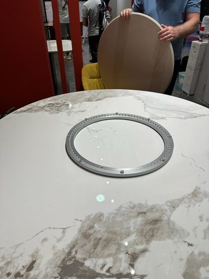 Стол CASTELA 135 Белый мрамор CA071, керамика / Орех