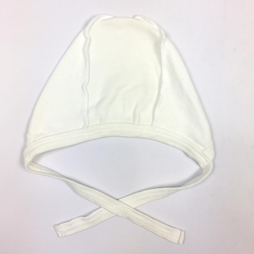 Шапка белого цвета на 1-3 месяца