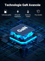 Зарядное устройство 3xUSB C+1xUSB, 65W, Gan X, UGREEN 70774