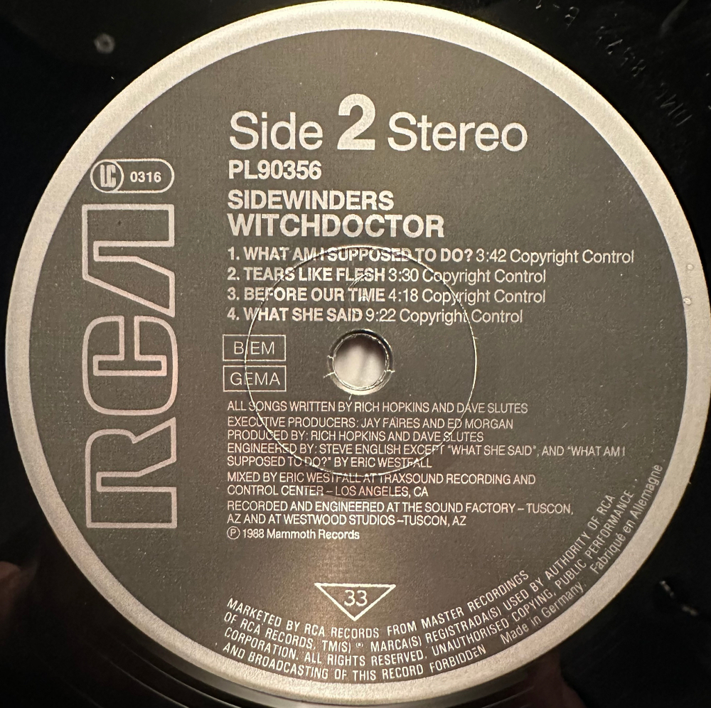 Sidewinders - Witchdoctor (Германия 1989г.)