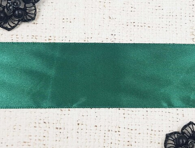 Лента атласная, ш. 4 см, изумруд