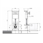 Пэк: Santeri Альфа подвесной унитаз с сиденьем + инсталляция + кнопка смыва