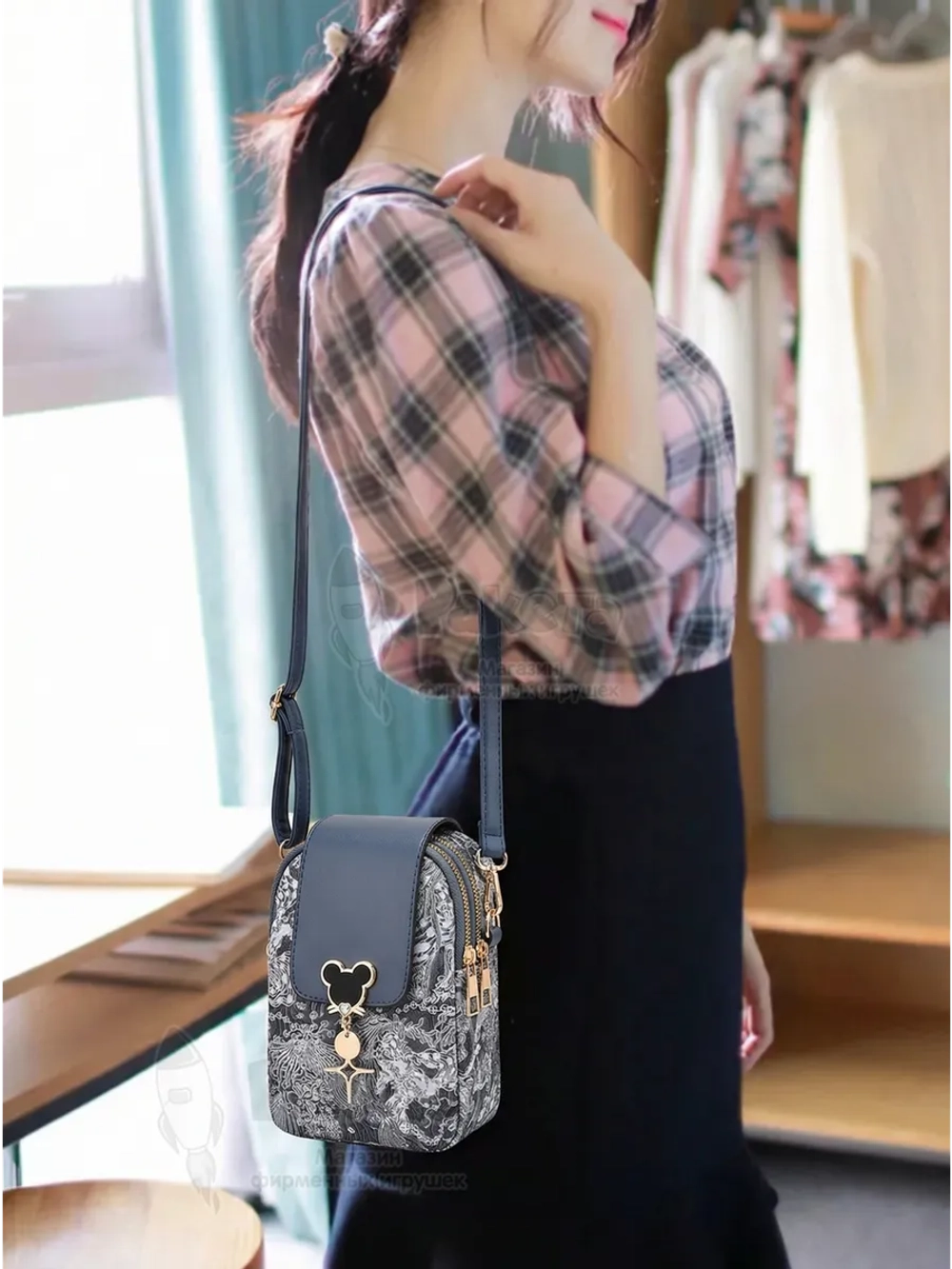 Сумка для девочки подростка на плечо кросс боди