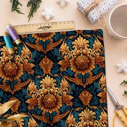 Ткань шелк Армани итальянский орнамент с вензелями