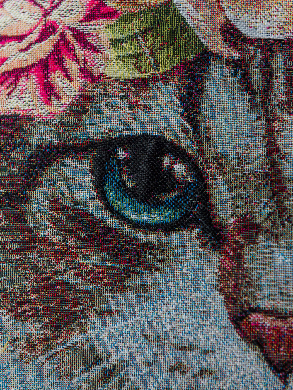 Декоративный гобеленовый чехол для интерьерной подушки Киса 47*47