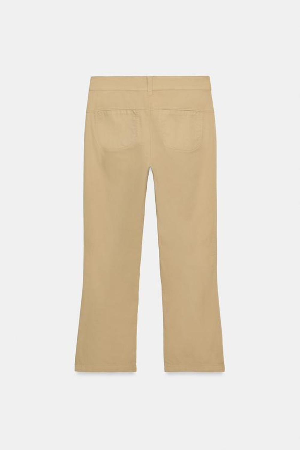 ZARA БРЮКИ МИНИ-КЛЁШ С КАРМАНАМИ, РЫЖЕВАТО-КОРИЧНЕВЫЙ