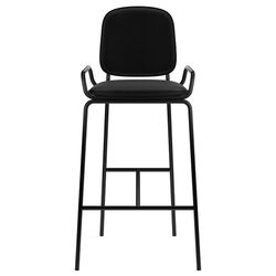 Стул барный Ror, 2 Frame, велюр, черный/черный