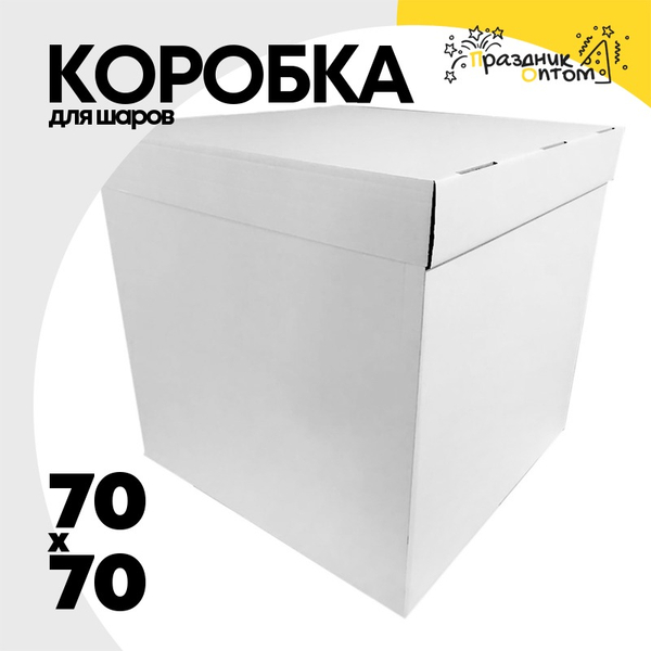 
          Коробка для надутых шаров 70 x 70 см (Белый)