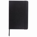 Блокнот А5 (148х218 мм), BRAUBERG "Select", 96 л., балакрон, резинка, клетка, черный, 125211