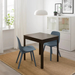 Раздвижной стол - IKEA EKEDALEN/ЭКЕДАЛЕН ИКЕА, 75х120/80х70 см, темно-коричневый